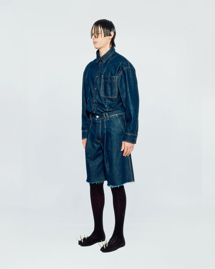 DART DENIM SHORTS