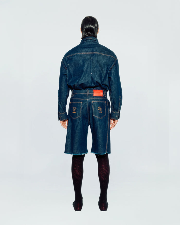 DART DENIM SHORTS