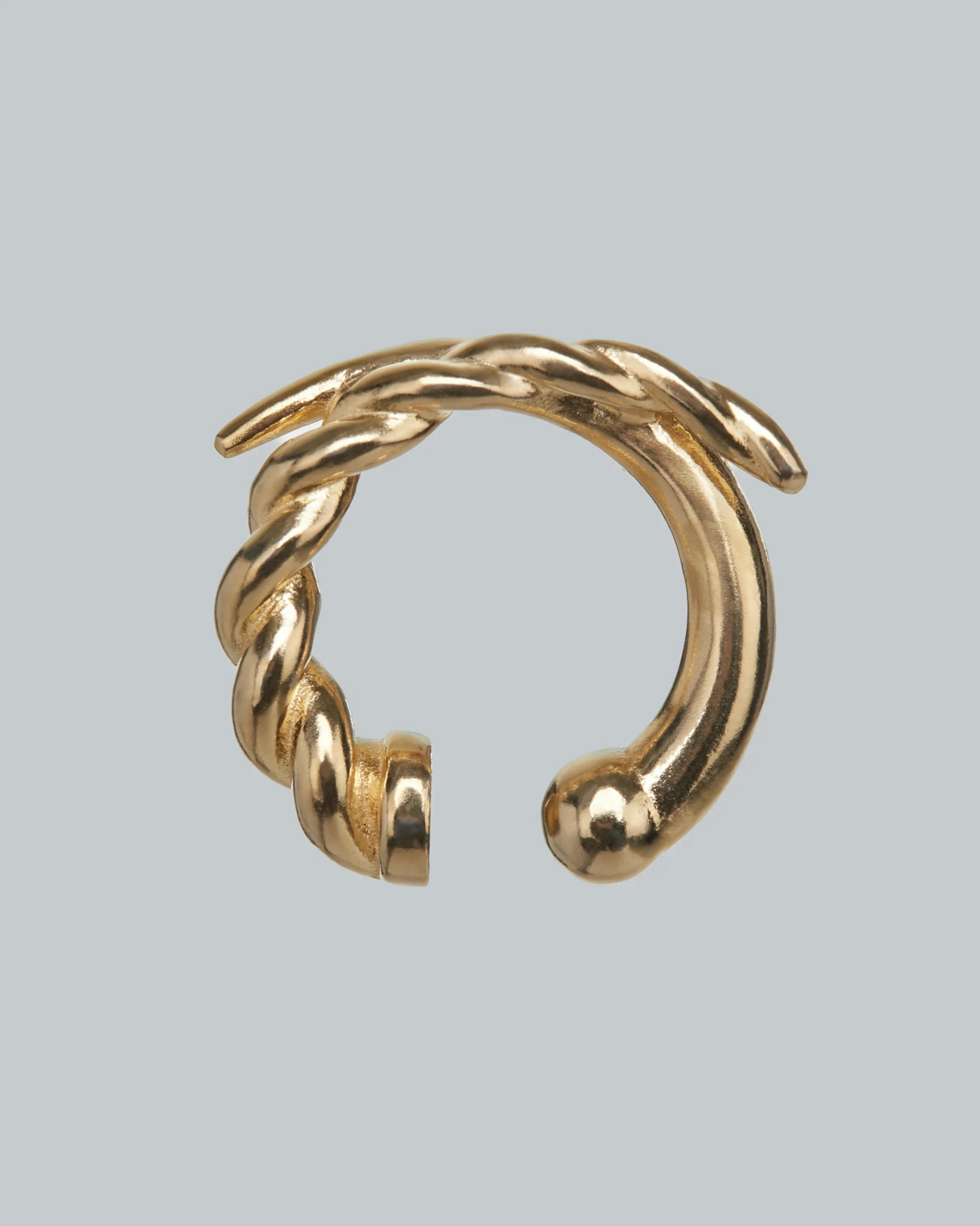 GOLD HALF TWIDDLE EAR CUFF