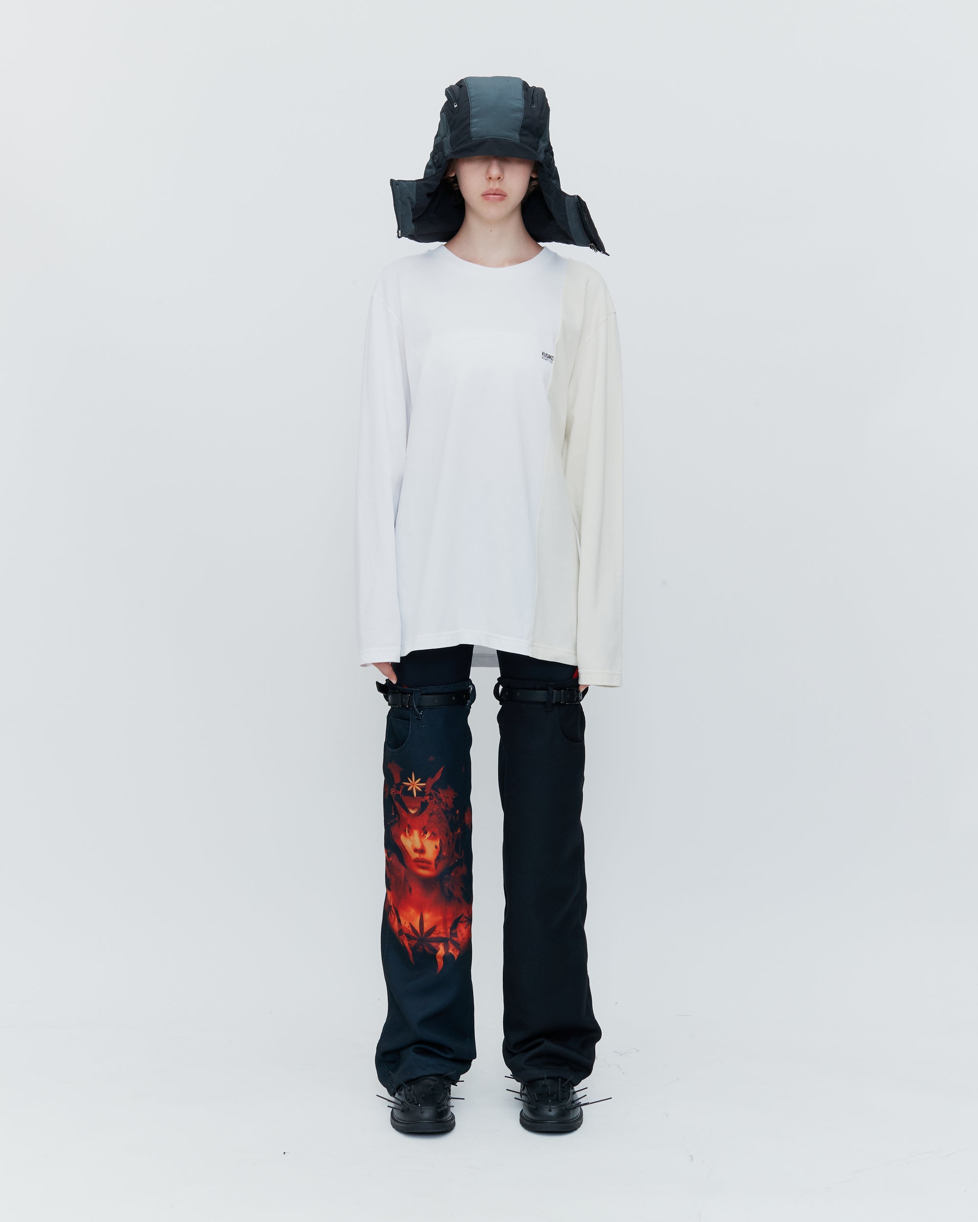 COLOR BLOCK LONG SLEEVE T-SHIRT