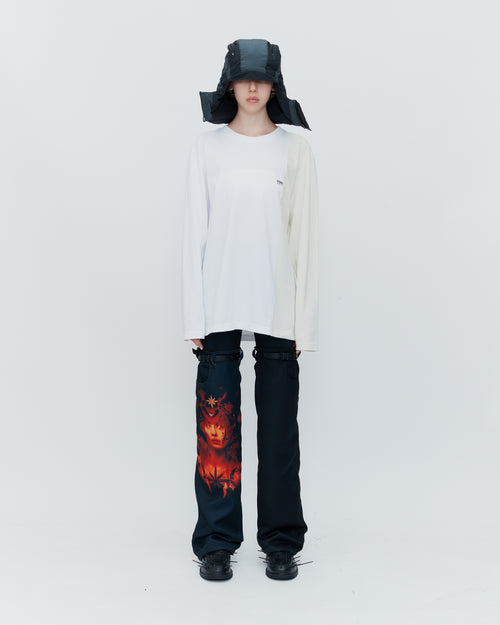 COLOR BLOCK LONG SLEEVE T-SHIRT