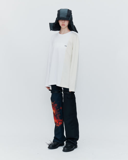 COLOR BLOCK LONG SLEEVE T-SHIRT