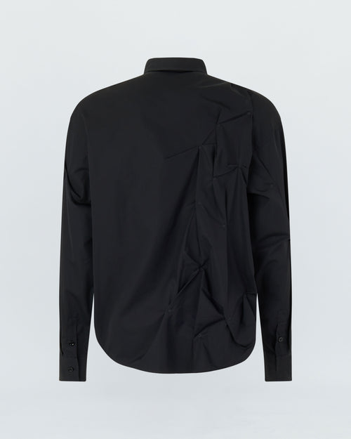 EYELET SHIRT WITH WHITE PRINT