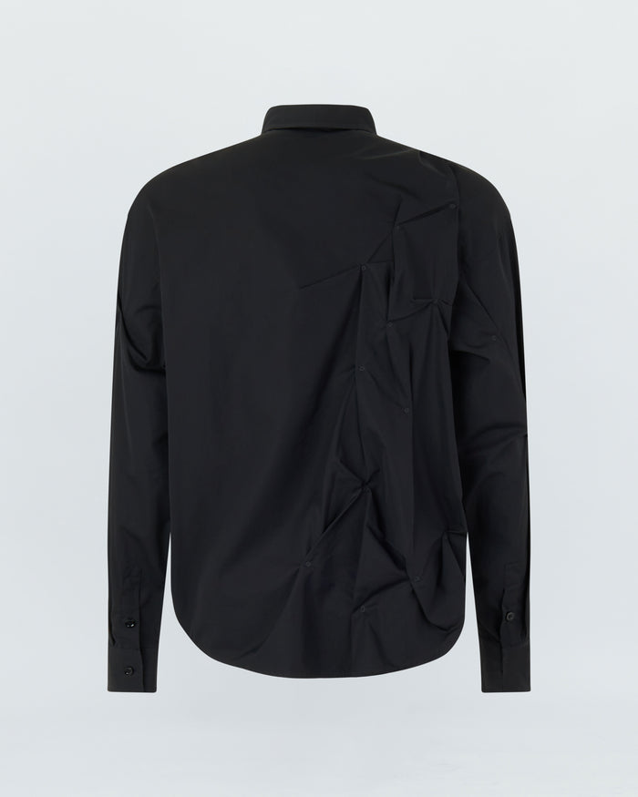 EYELET SHIRT WITH WHITE PRINT