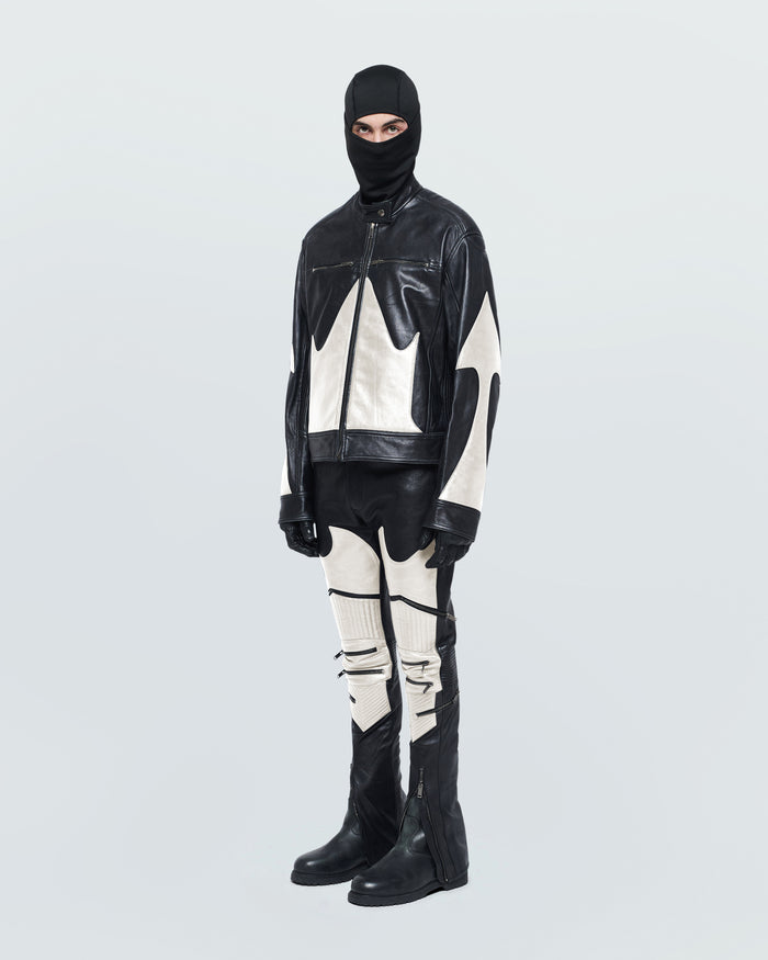 BIKER FAUX LEATHER JACKET