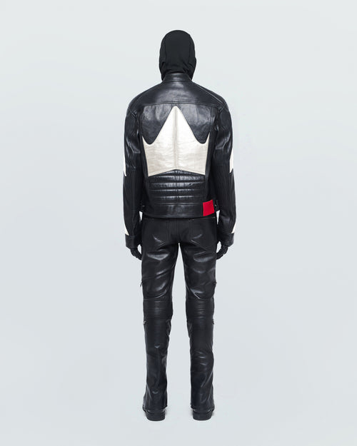 BIKER FAUX LEATHER JACKET