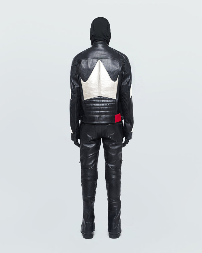 BIKER FAUX LEATHER JACKET