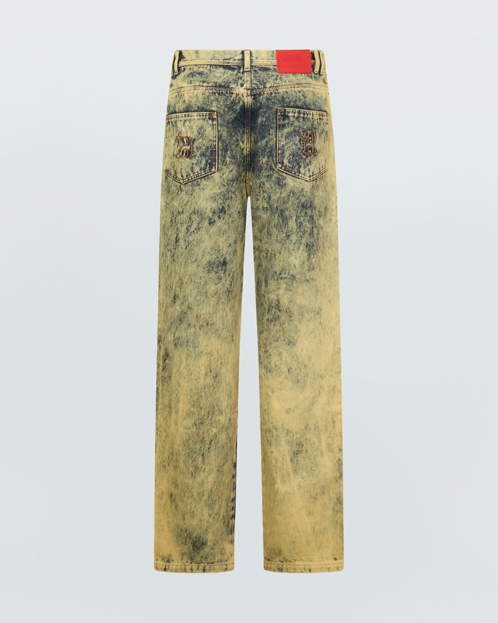 DENIM WASHED PANTS