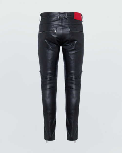 BIKER FAUX LEATHER PANTS