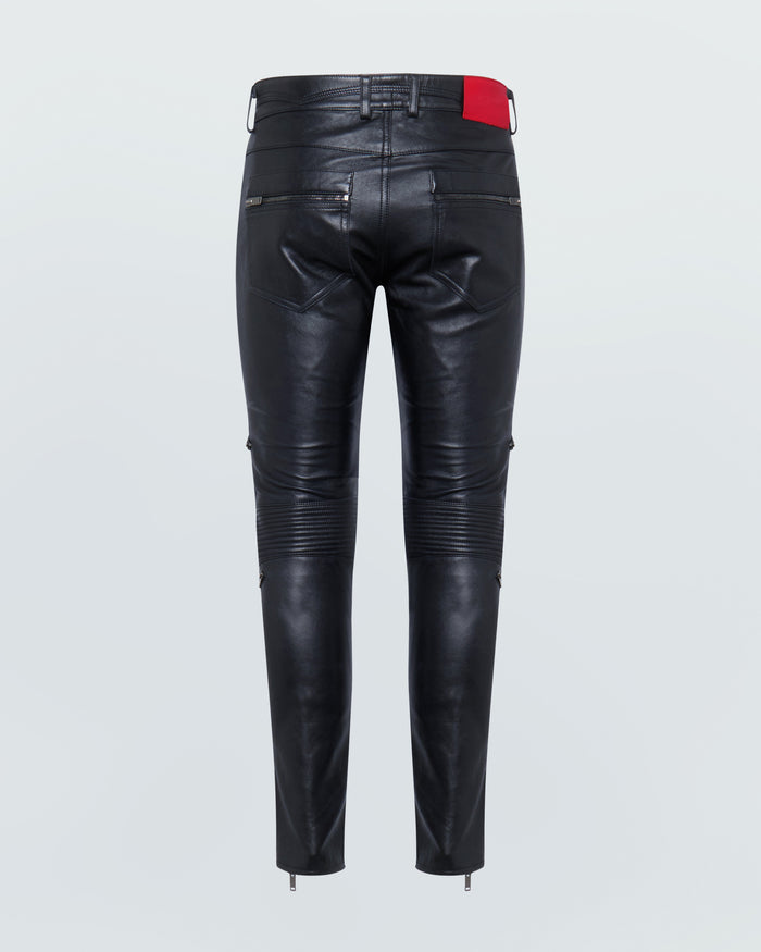 BIKER FAUX LEATHER PANTS