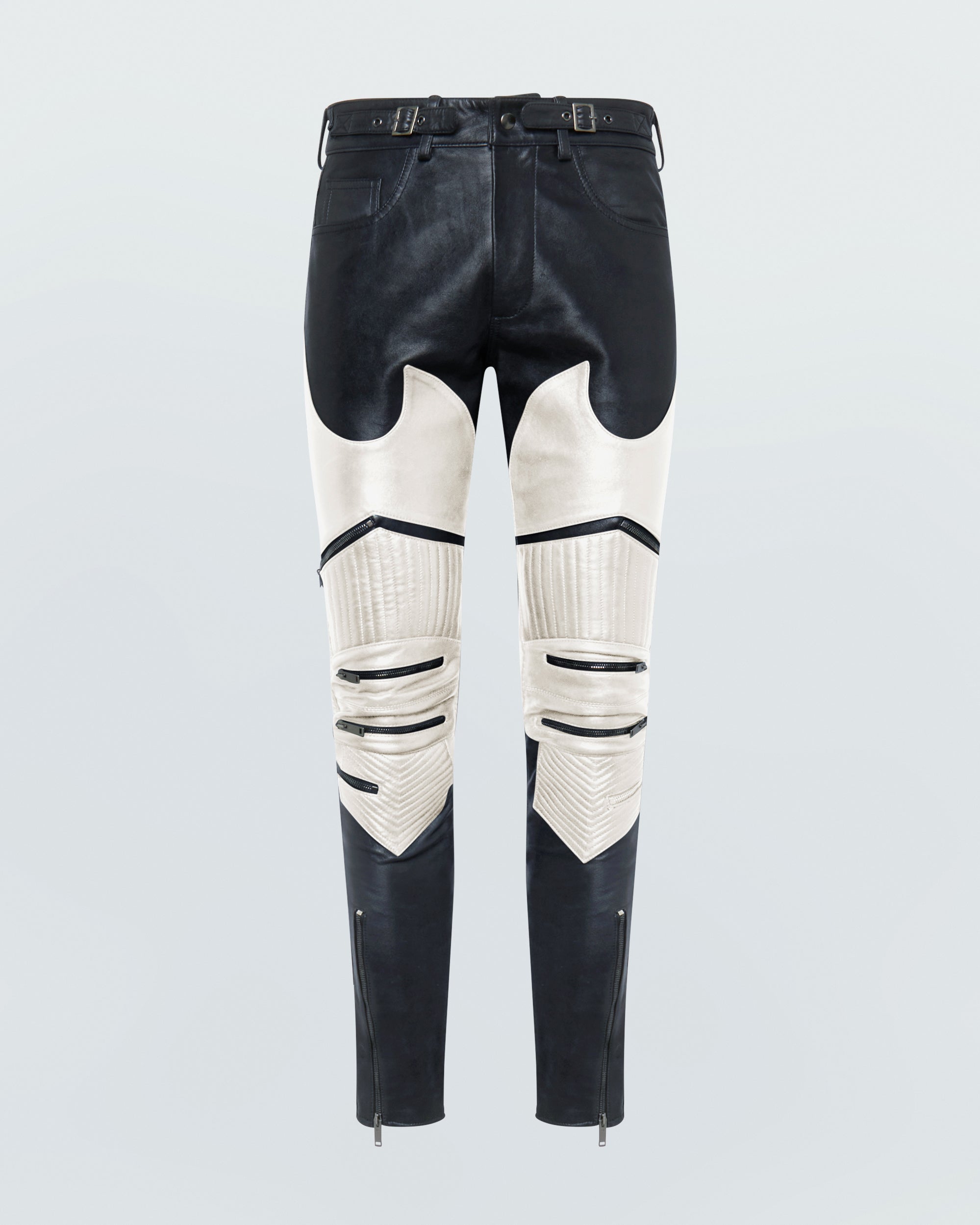 BIKER FAUX LEATHER PANTS