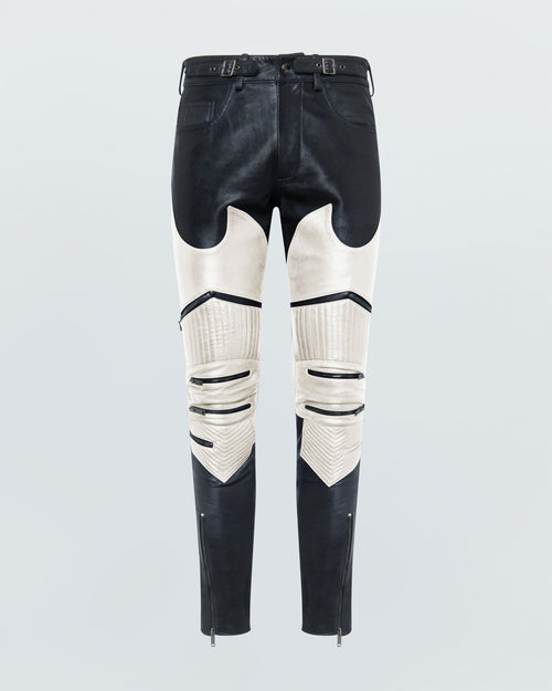 BIKER FAUX LEATHER PANTS