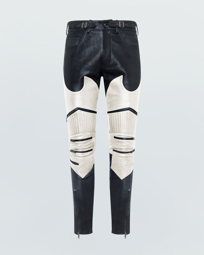 BIKER FAUX LEATHER PANTS