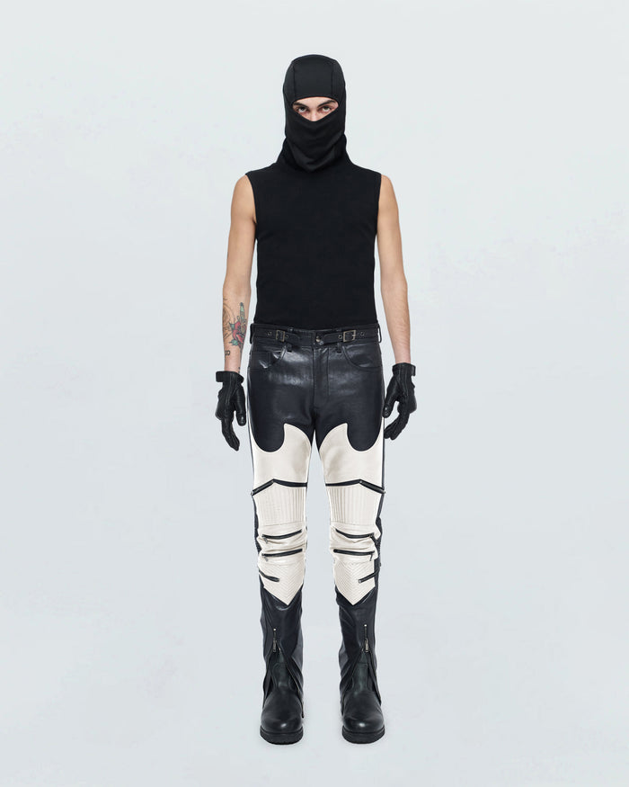 BIKER FAUX LEATHER PANTS