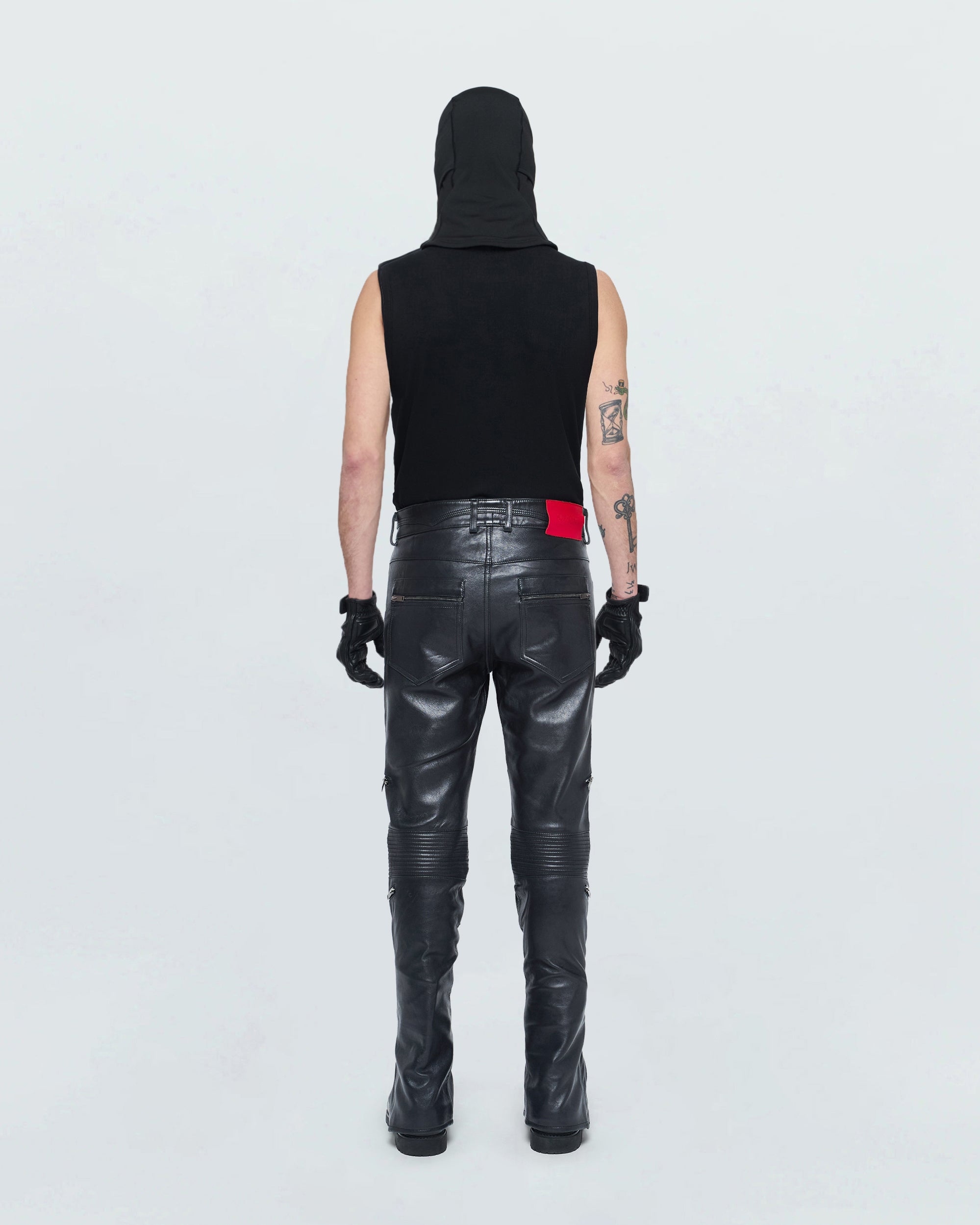 BIKER FAUX LEATHER PANTS