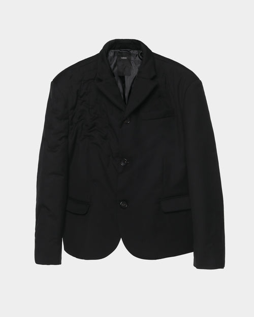 EYELET EMBROIDERY LIGHT WEIGHT PADDED BLAZER