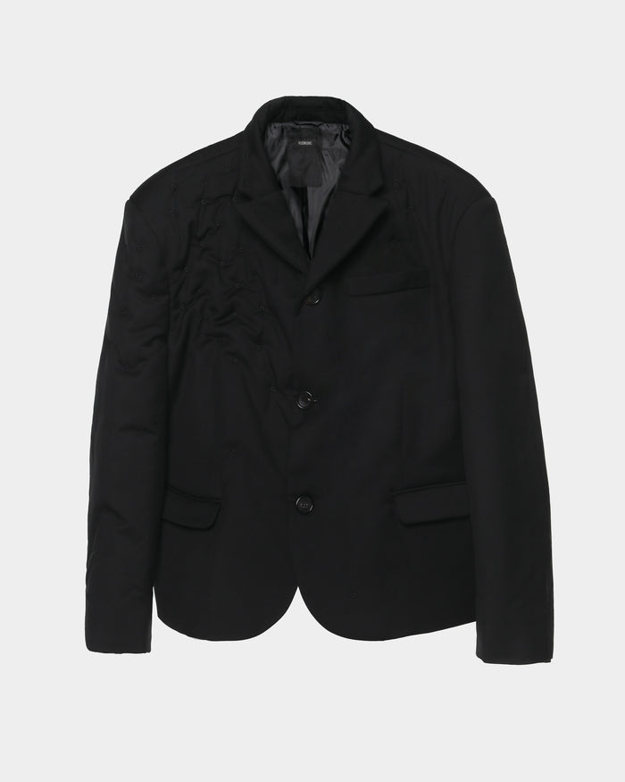 EYELET EMBROIDERY LIGHT WEIGHT PADDED BLAZER