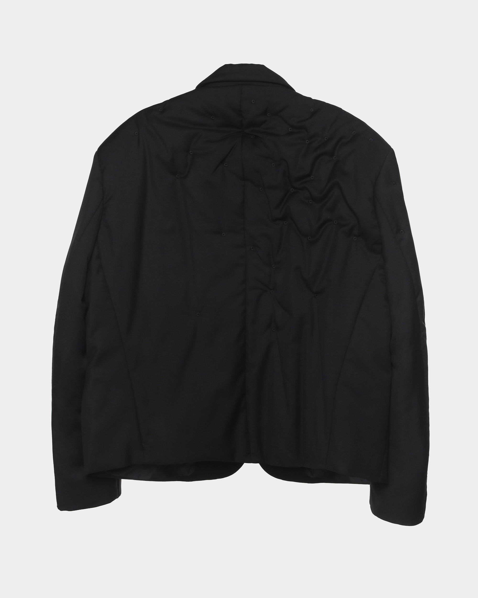 EYELET EMBROIDERY LIGHT WEIGHT PADDED BLAZER