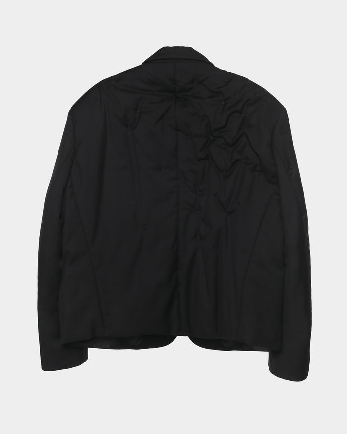 EYELET EMBROIDERY LIGHT WEIGHT PADDED BLAZER