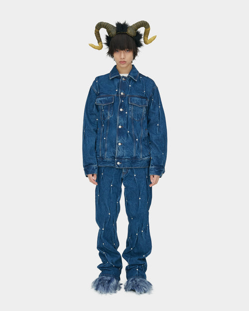 MULTI RIVET DENIM JACKET